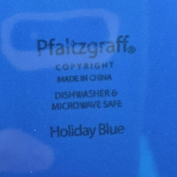 Pfaltzgraff Holiday Blue Tree Shaped Plate Christmas Tree Appetizer Tray - Picture 5 of 6